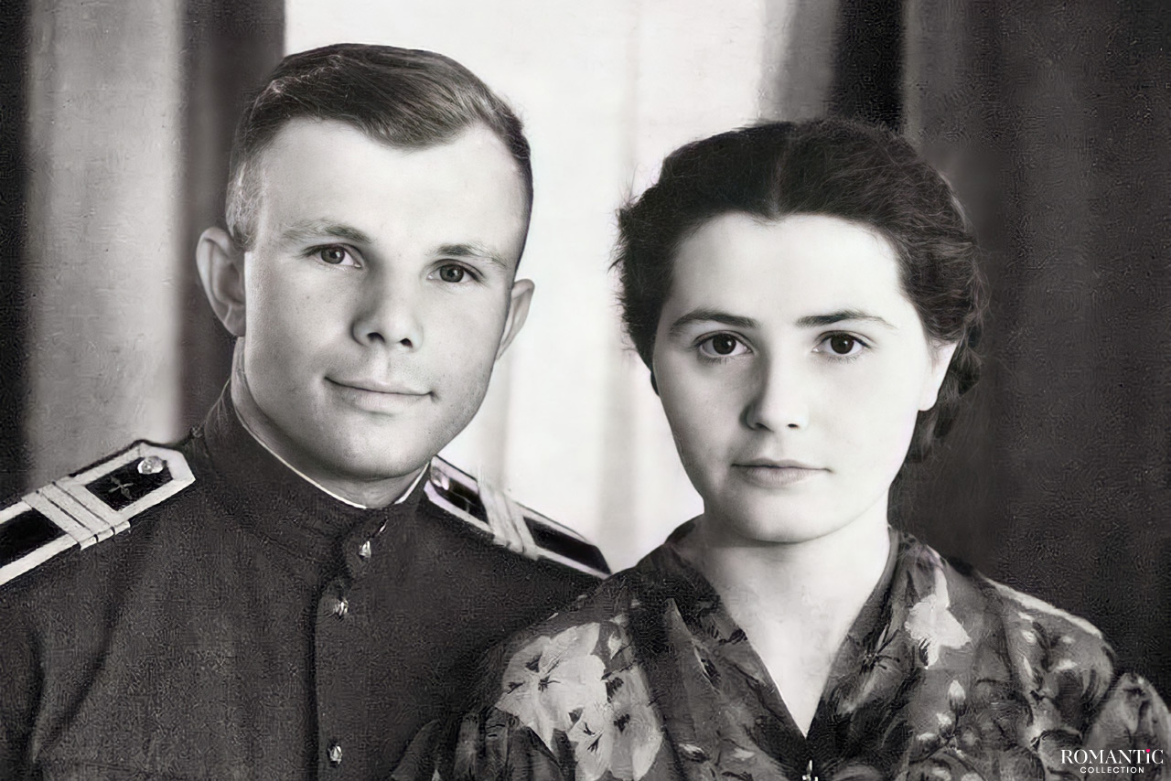 Юрий Гагарин с женой Валентиной