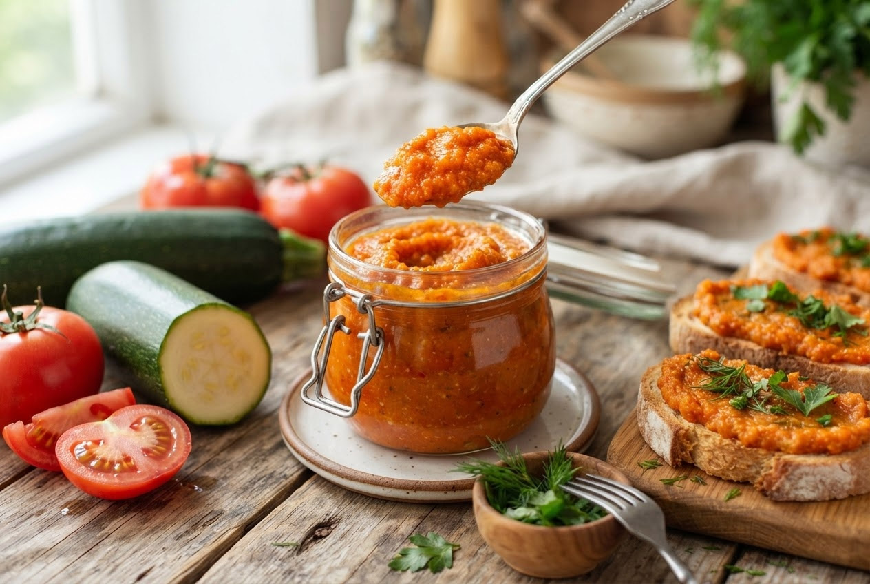 Кабачковая икра с другими овощами