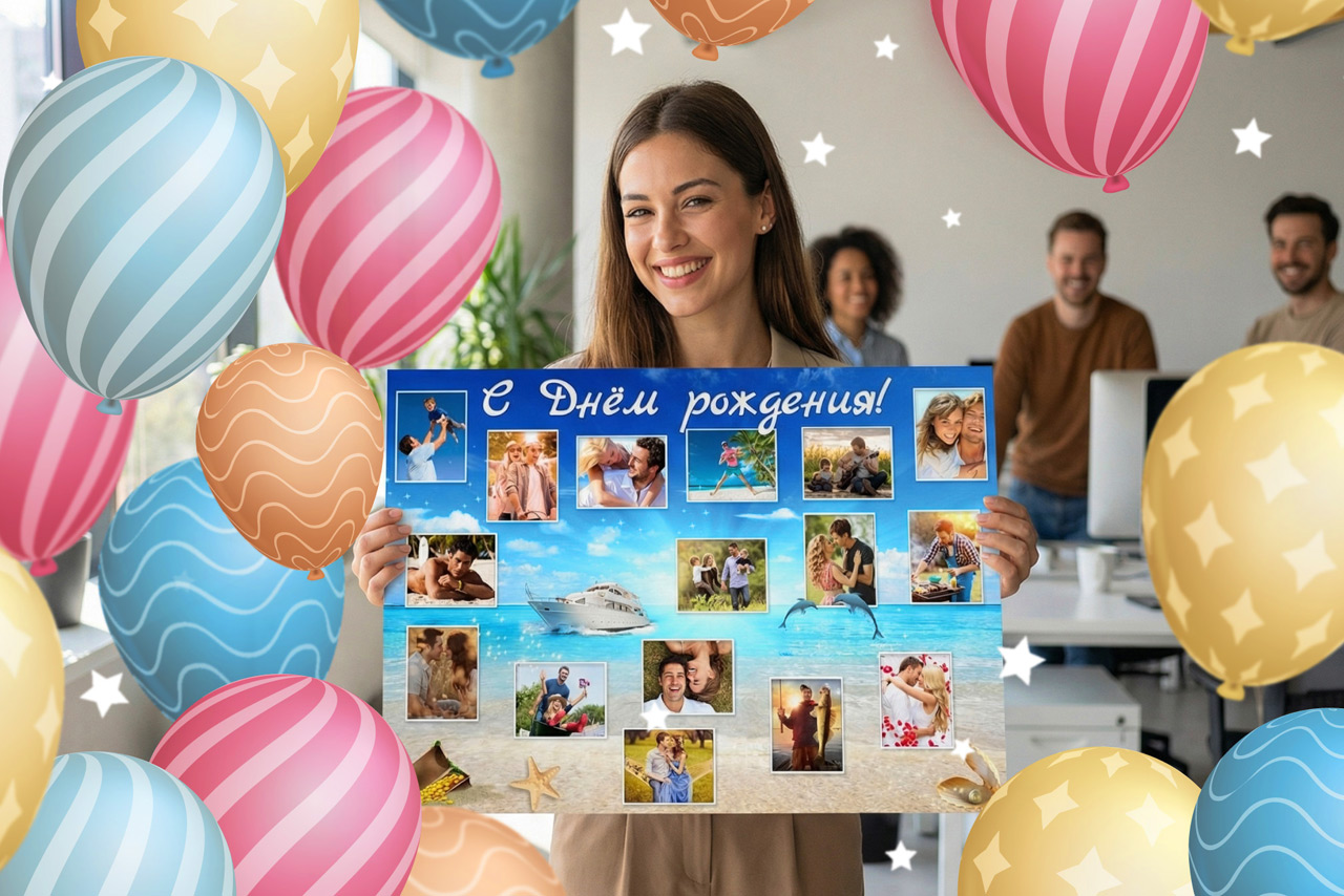 Стенгазета с фото для начальника