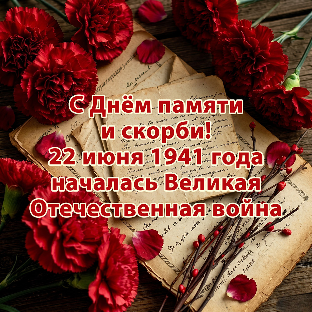 22 июня День памяти и скорби: трогательная открытка