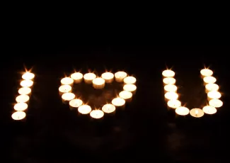 Обои о любви: Свечи I Love You