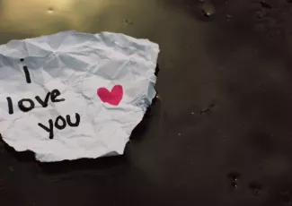Обои о любви: Записка I love you