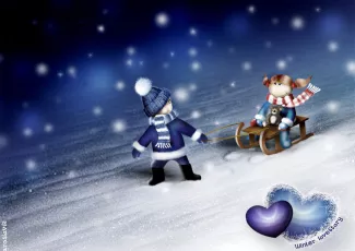Обои о любви: Winter Lovestory
